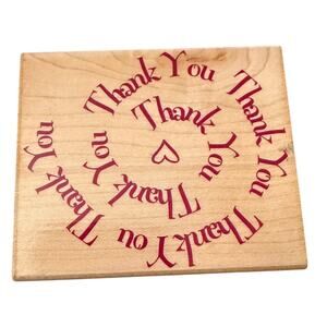 Hero Arts Spiral Thank You H1650 Large Rubber Stamp
